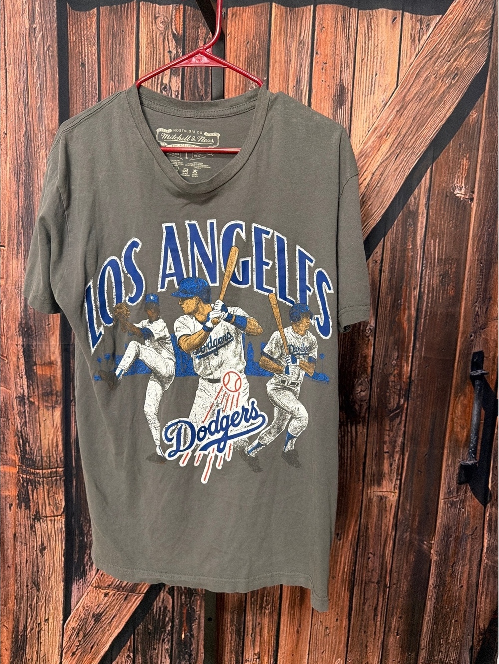 Mitchell & Ness Los Angeles Dodgers Graphic T-Shirt Size L